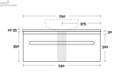 Marquis Rossi | 900mm Wall Hung Vanity | Hera Bathware