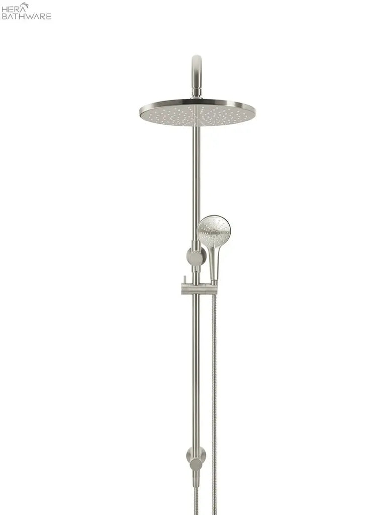 Meir Round Combination Shower Rail 300mm Rose, Three Function Hand Shower | Hera Bathware