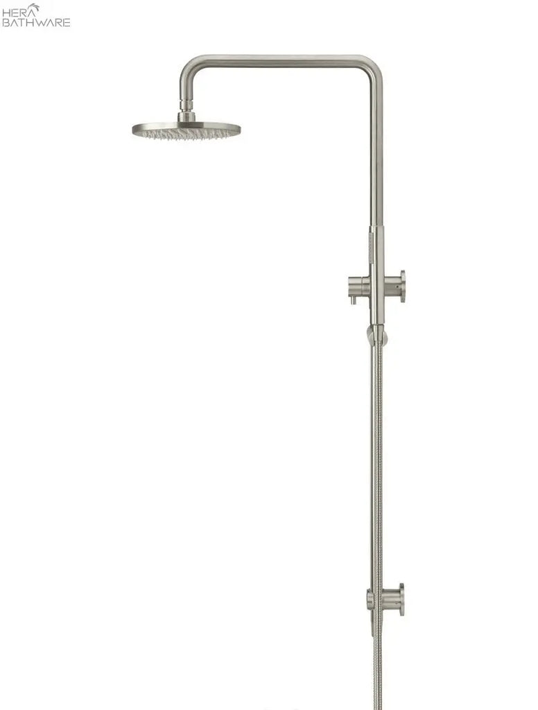 Meir Round Combination Shower Rail, 200mm Rose, Single Function Hand Shower | Hera Bathware