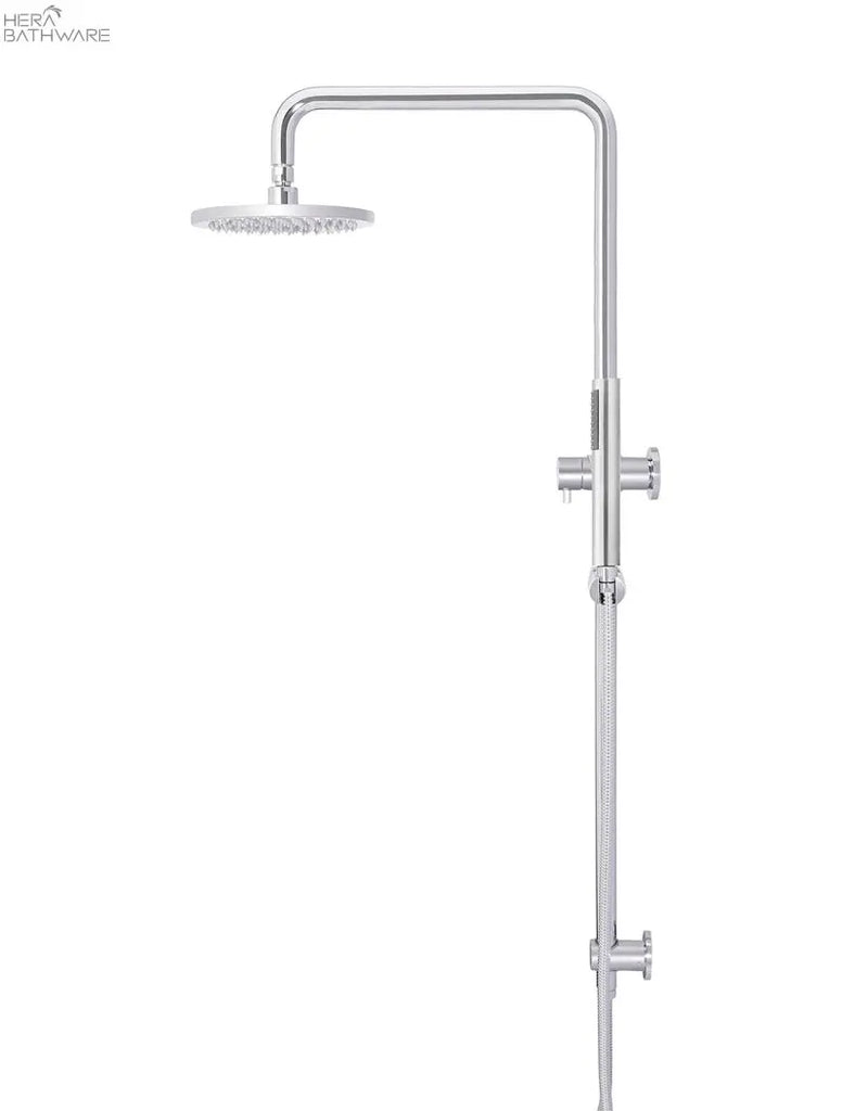 Meir Round Combination Shower Rail, 200mm Rose, Single Function Hand Shower | Hera Bathware