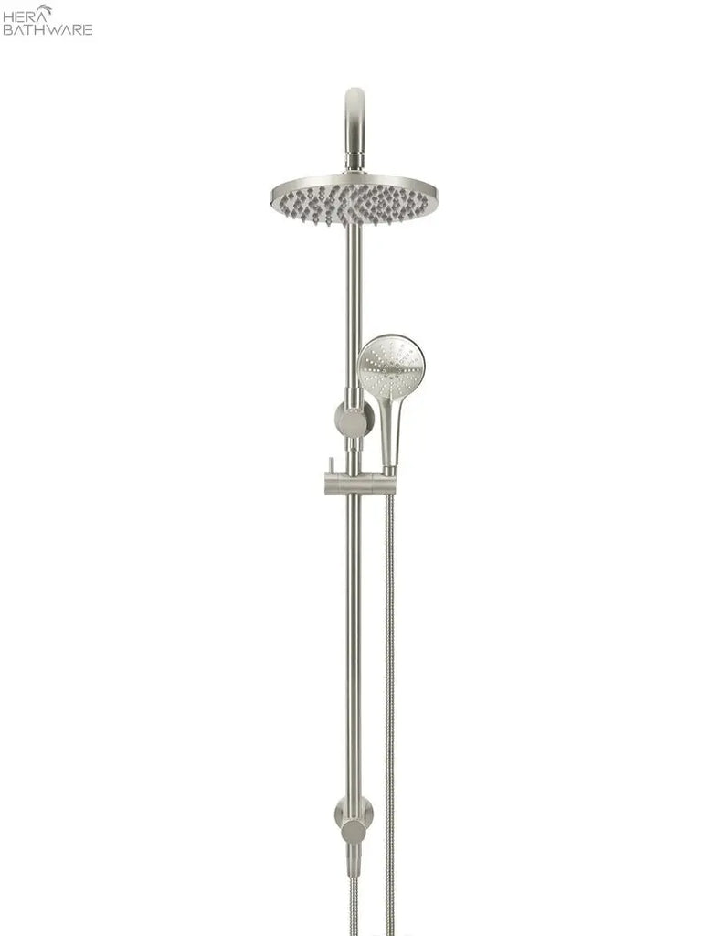 Meir Round Combination Shower Rail, 200mm Rose, Three-Function Hand Shower | Hera Bathware