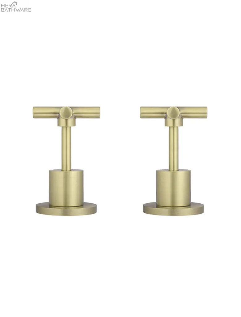 Meir Round Cross Handle Jumper Valve Wall Top Assemblies | Hera Bathware