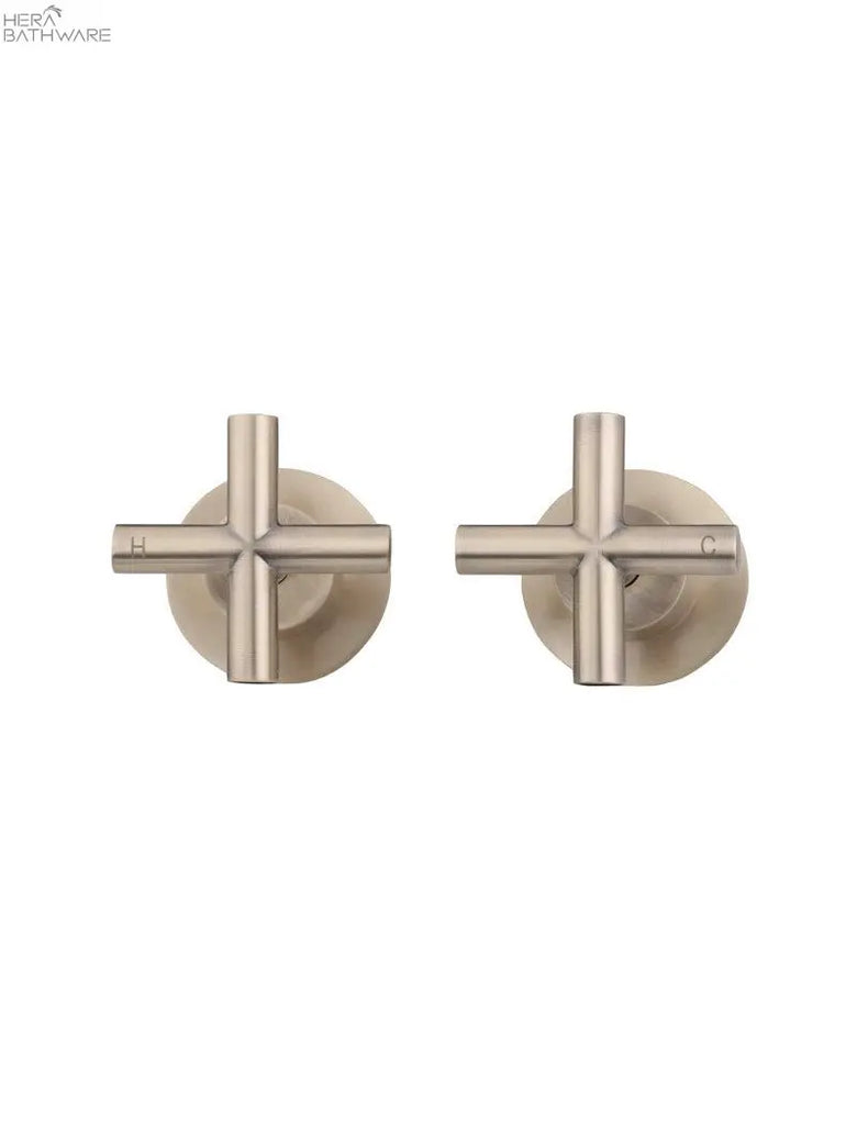 Meir Round Cross Handle Jumper Valve Wall Top Assemblies | Hera Bathware