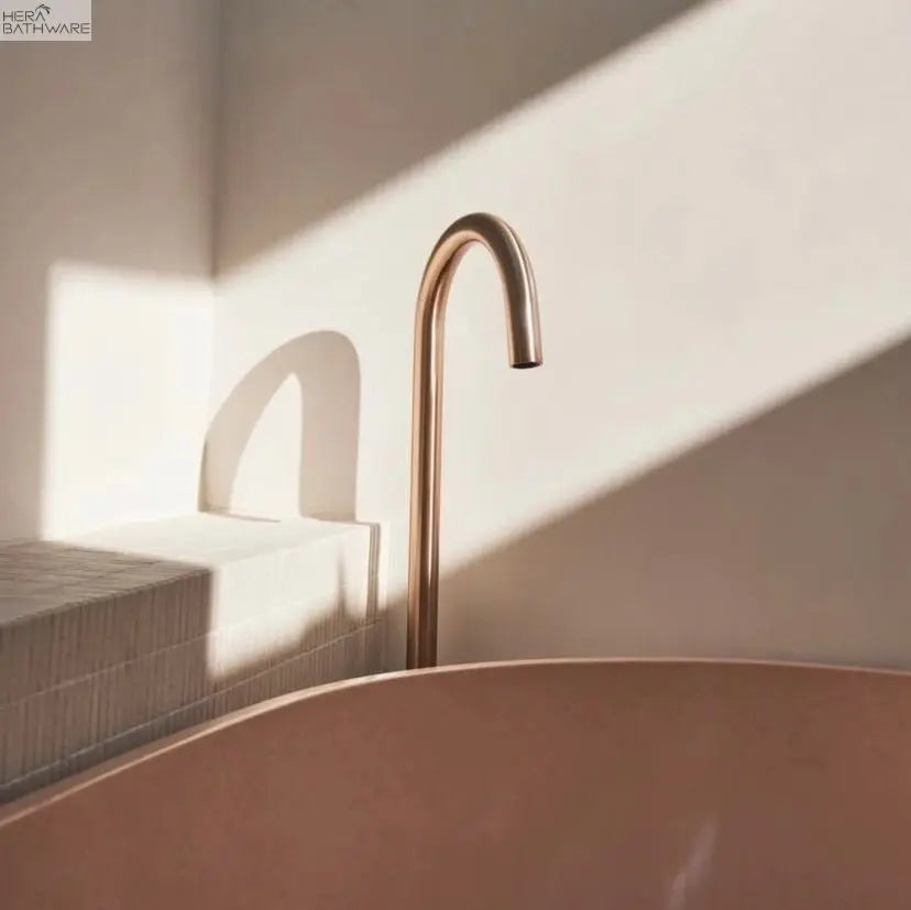 Meir Round Freestanding Bath Spout | Hera Bathware