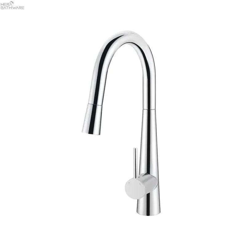 Meir Round Pull Out Kitchen Mixer Tap - Matte Black | Hera Bathware