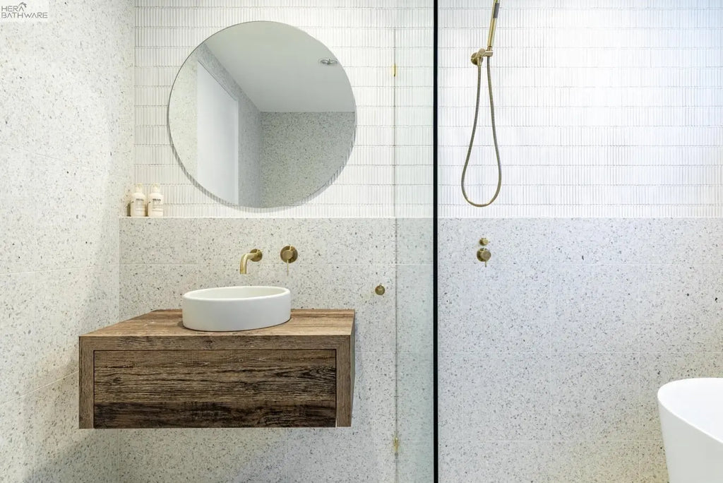 Meir Round Shower on Bracket | Hera Bathware