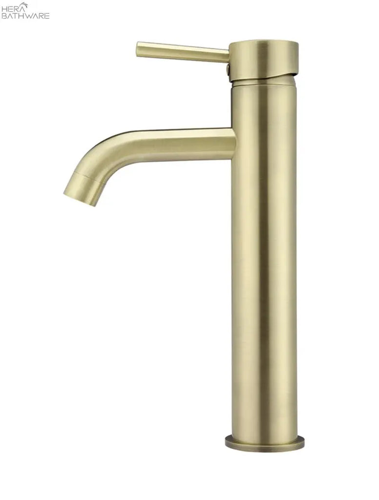 Meir Round Tall Basin Mixer Curved | Hera Bathware