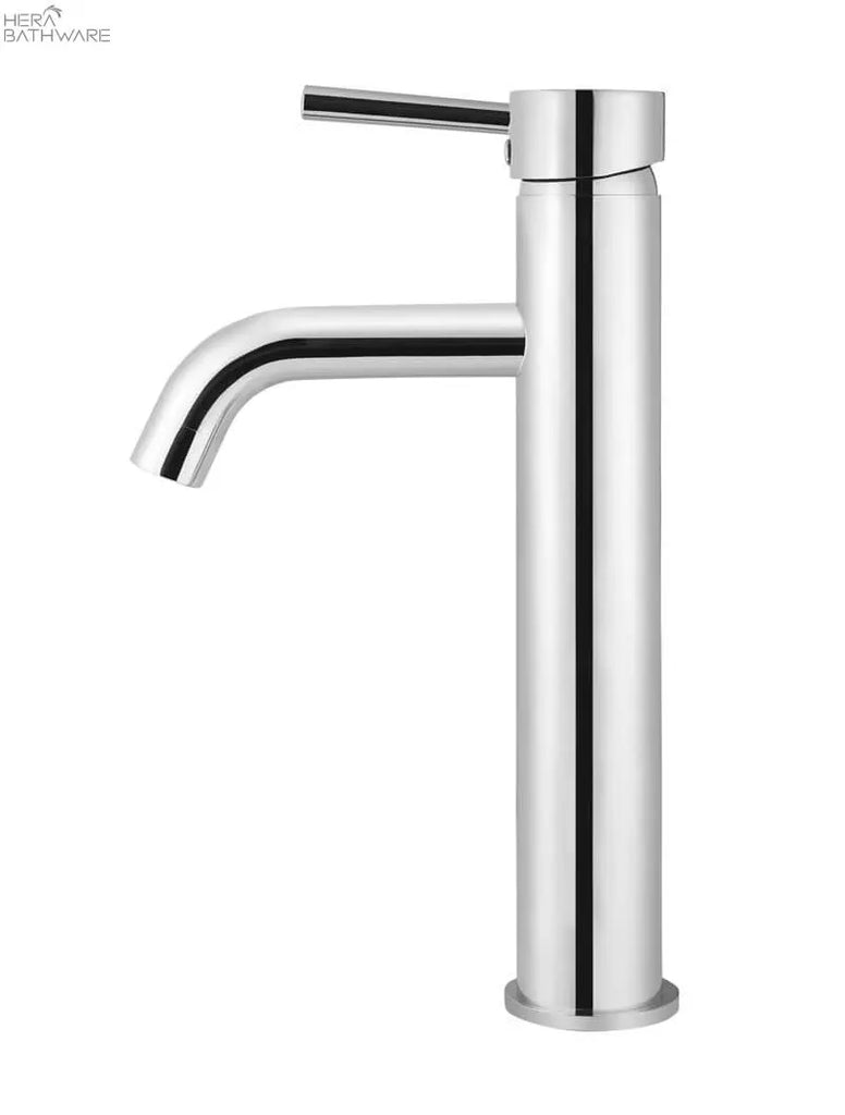 Meir Round Tall Basin Mixer Curved | Hera Bathware