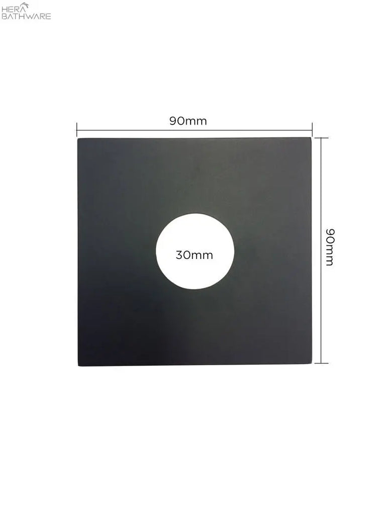 Meir Square Cover Plate Tilers Mistake - Matte Black | Hera Bathware