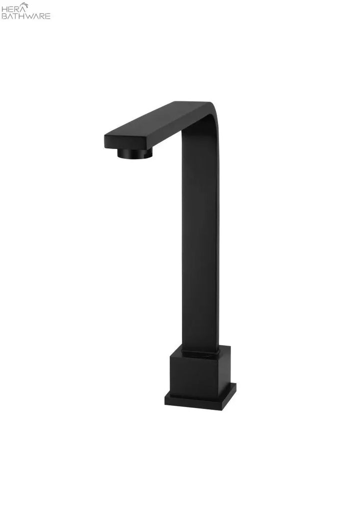 Meir Square High-Rise Swivel Hob Spout - Matte Black | Hera Bathware