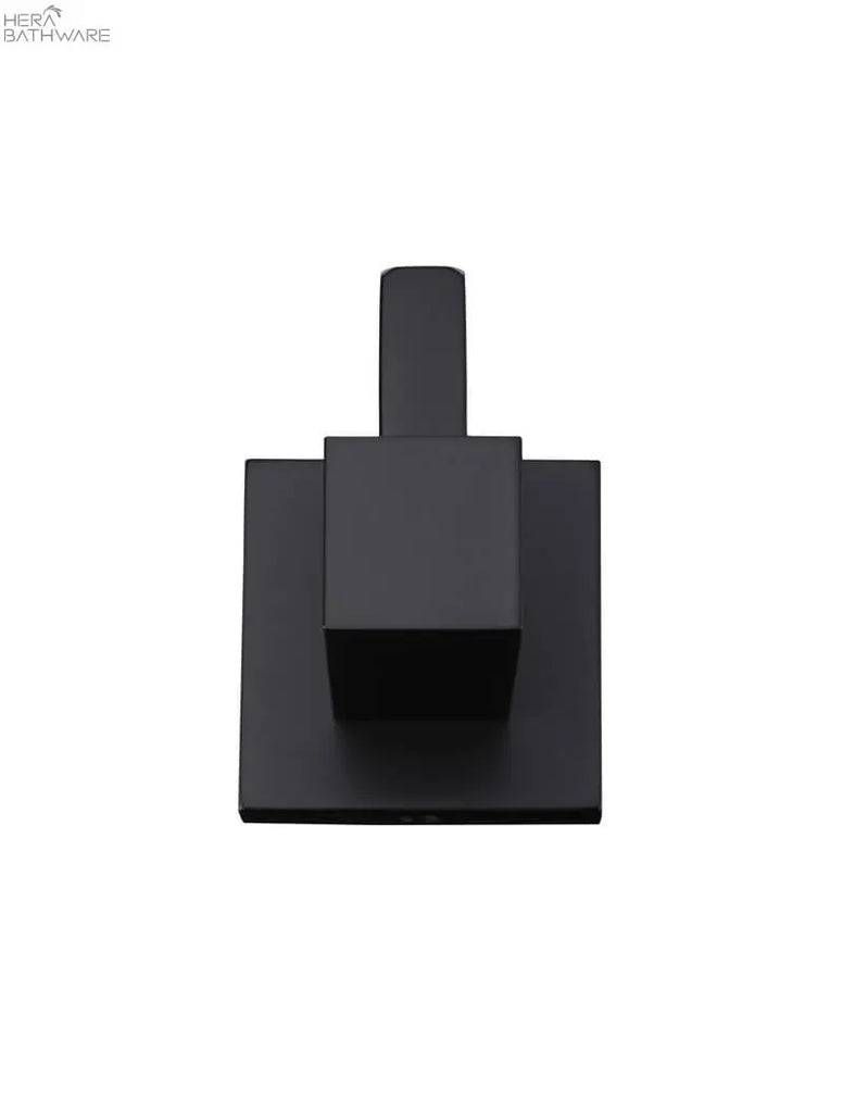 Meir Square Robe Hook - Matte Black | Hera Bathware