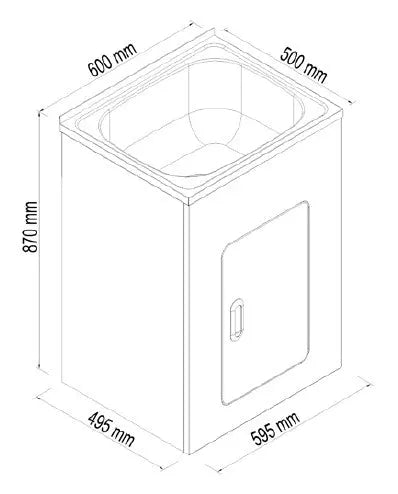 Best Bm Tulsa Laundry Troughs with Metal Cabinet (45 litre)  at Hera Bathware