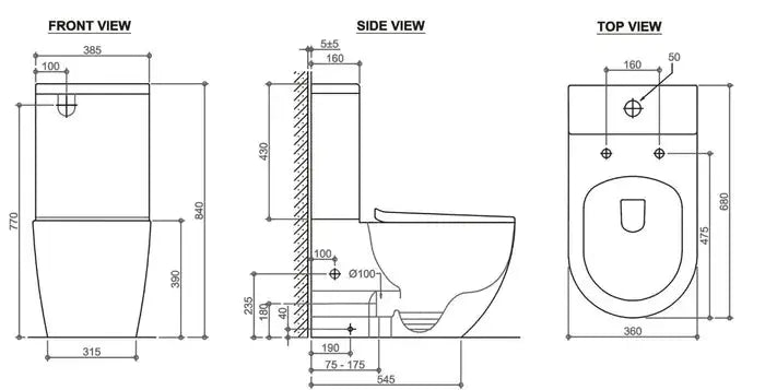 Inspire Bathware VOGHERA TORNADO TOILET SUITE | Hera Bathware