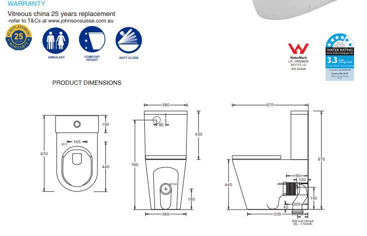Johnson Suisse Venezia Closed Coupled Back To Wall Rimless Comfort Toilet Suite With Seat  at Hera Bathware