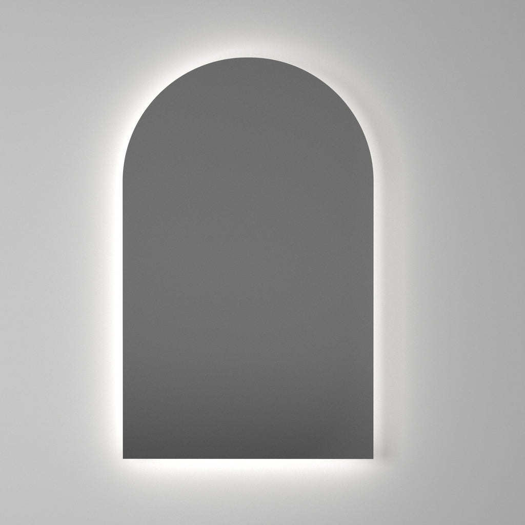 Ablaze Arch Shape Premium Backlit Mirror 500x800 | Thermogroup - Hera BathwareWarm Light