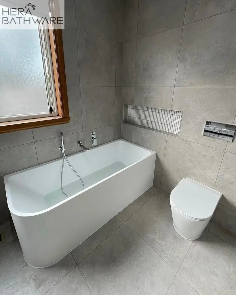 Allen Right Corner Bathtub - Hera Bathware1500mm / RIGHTGloss White