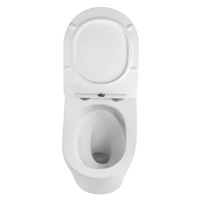 ALZANO Tornado Rimless Wall Face In Wall Toilet Pan ONLY - Hera BathwareMatte WhiteSlim Seat