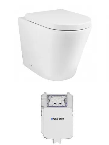 ALZANO Tornado Rimless Wall Face Toilet | Geberit Cistern Set - Hera Bathware