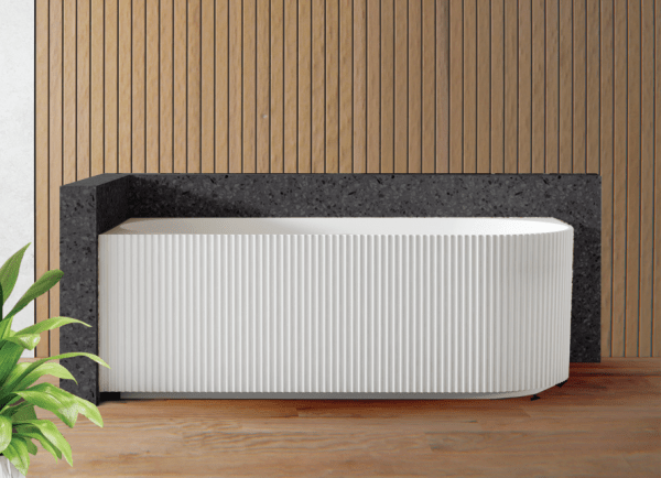 Anika Corner Back to Wall Fluted Bathtub 1500/1700mm - Hera BathwareLeft Corner1500mm