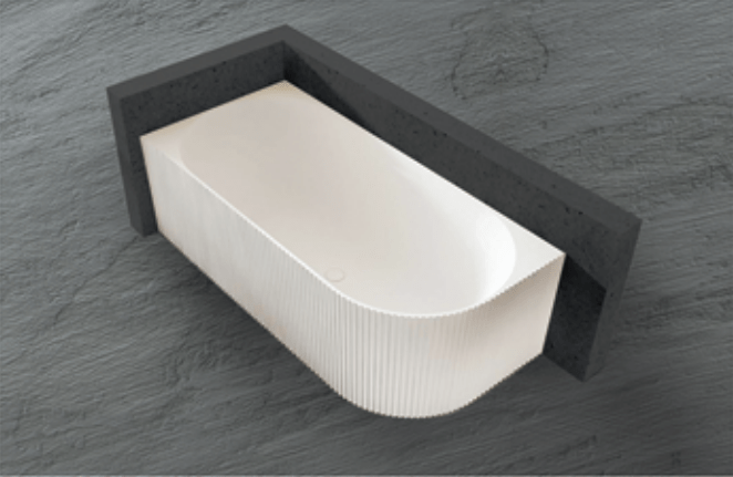 Anika Corner Back to Wall Fluted Bathtub 1500/1700mm - Hera BathwareLeft Corner1500mm