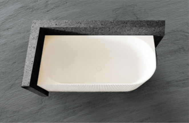 Anika Corner Back to Wall Fluted Bathtub 1500/1700mm - Hera BathwareLeft Corner1500mm