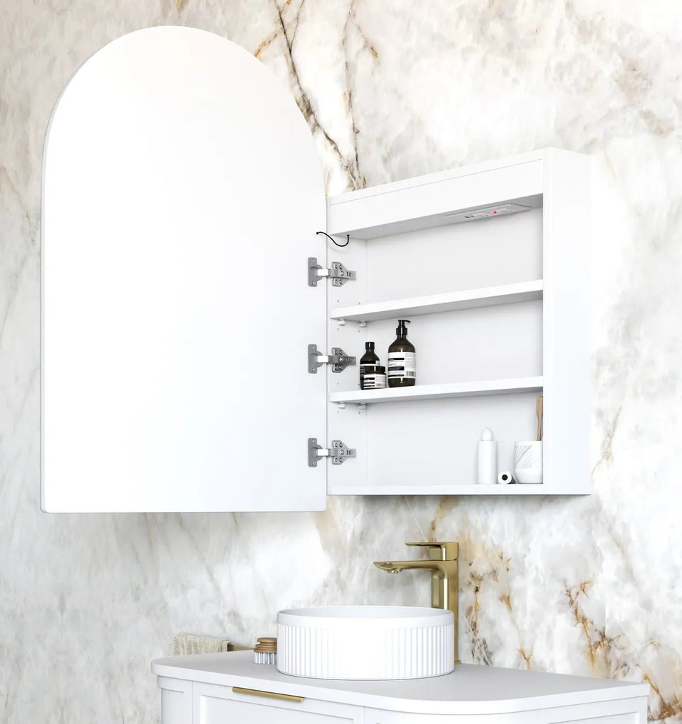 Archie Led Shaving Cabinet with Power Point - Premium Edition - Hera Bathware X Otti LED - ARSV9060B - VP | Black Oak