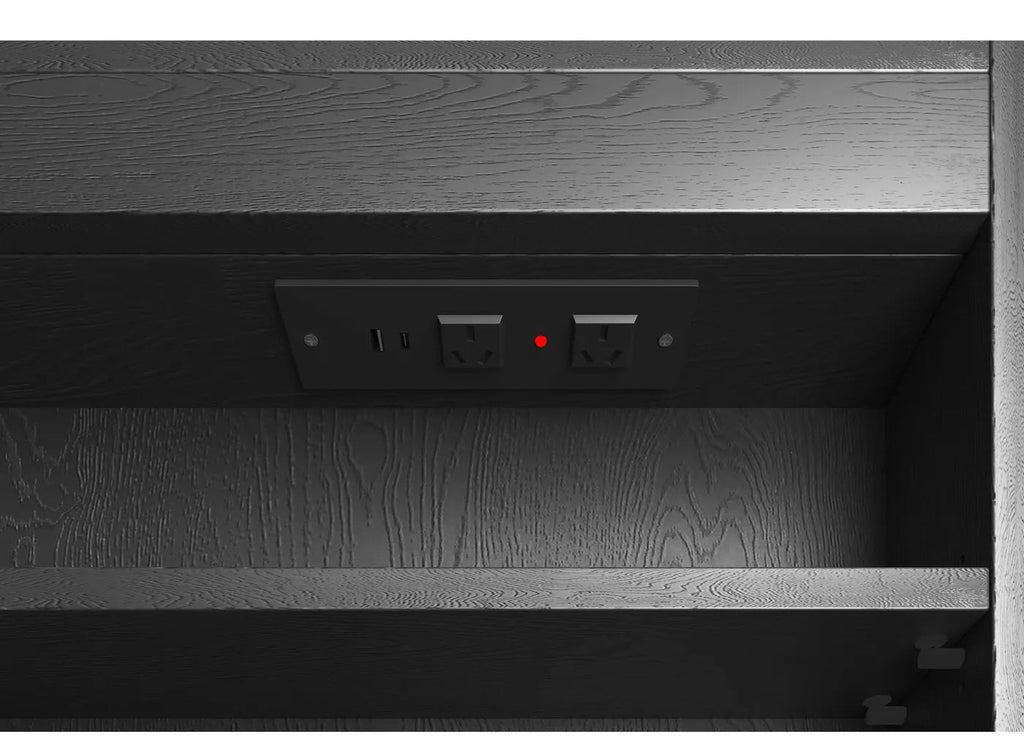 Archie Led Shaving Cabinet with Power Point - Premium Edition - Hera Bathware X Otti LED - ARSV9060N - VP | Natural Oak