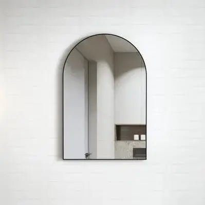 Archie Metal Frame Mirror 900*600mm Black/Brushed Gold/White | OTTI - Hera BathwareBlack