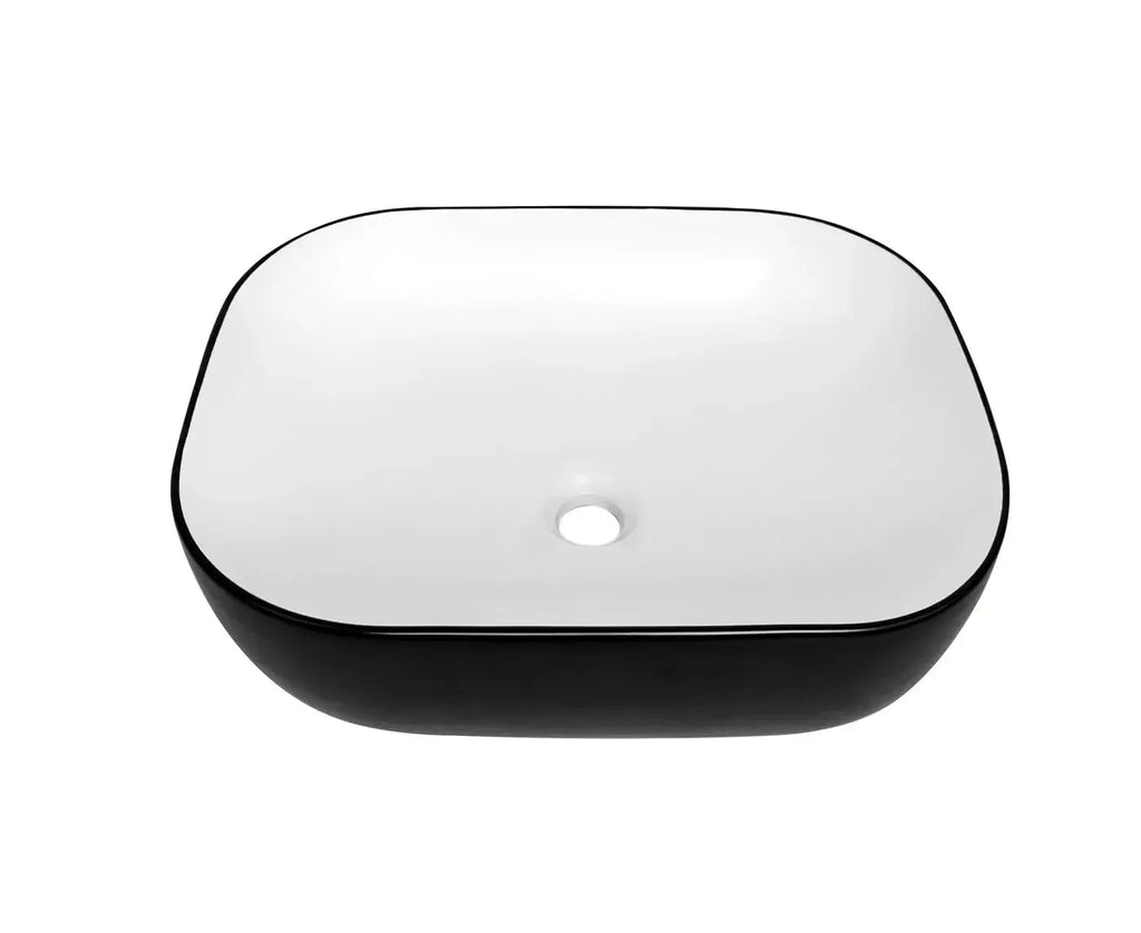 ARTIS O'96 Oval Ultra Slim Above Counter Basin - Hera BathwareMatte White & Black