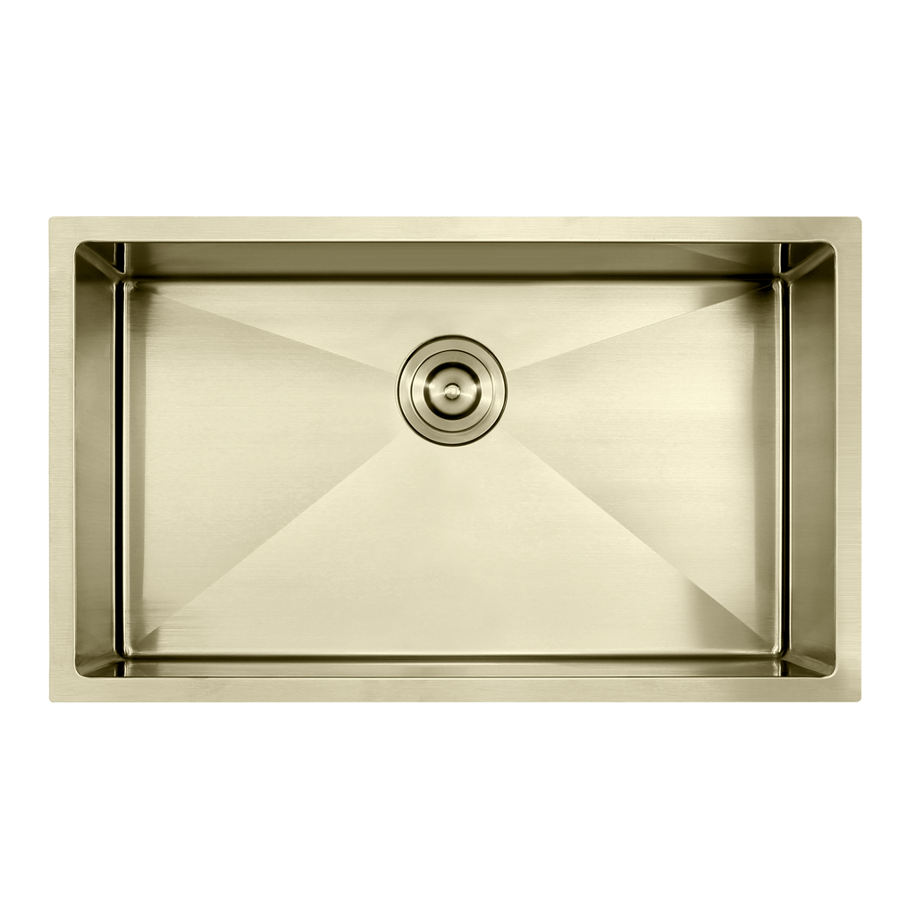 Atlas Handmade Kitchen Sink - 700mm - Hera BathwareChampagne Gold