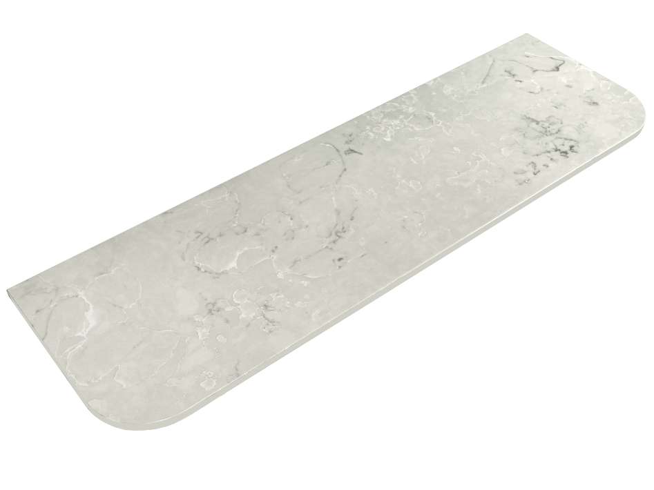 Aulic curved vanity stone selection - Hera Bathware X Aulic ST66FTNH - 750 - C | 750mmCurved Edge Palis Flat Stone Top 25mm