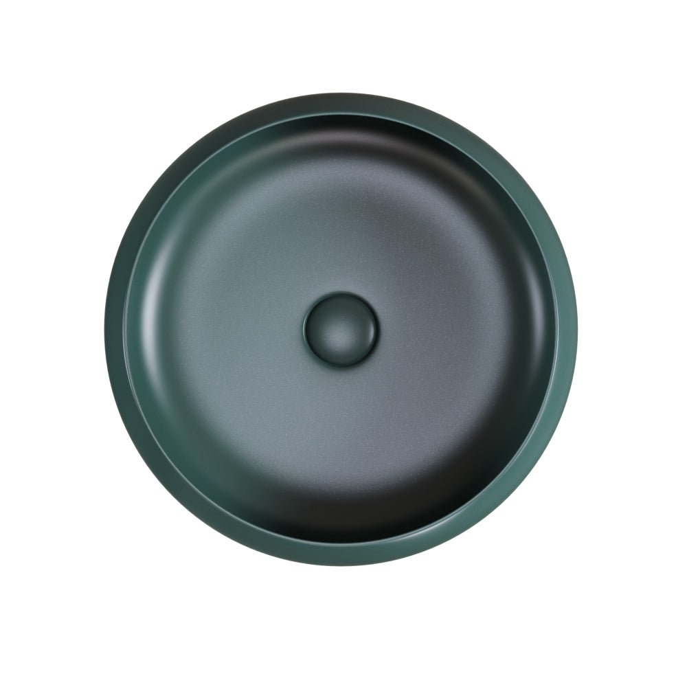 Aura Vessel Above Counter Basin - Hera BathwareDark Green