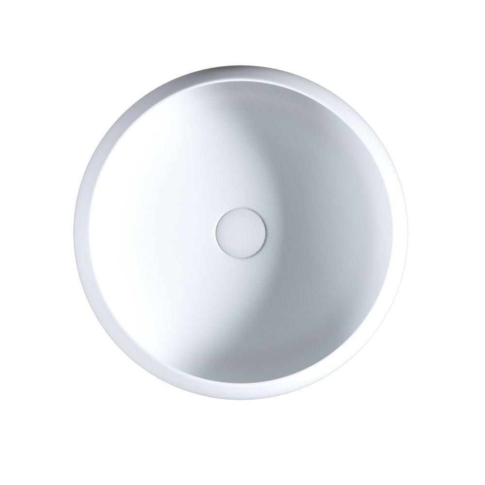 Aura Vessel Above Counter Basin - Hera BathwareMatte White