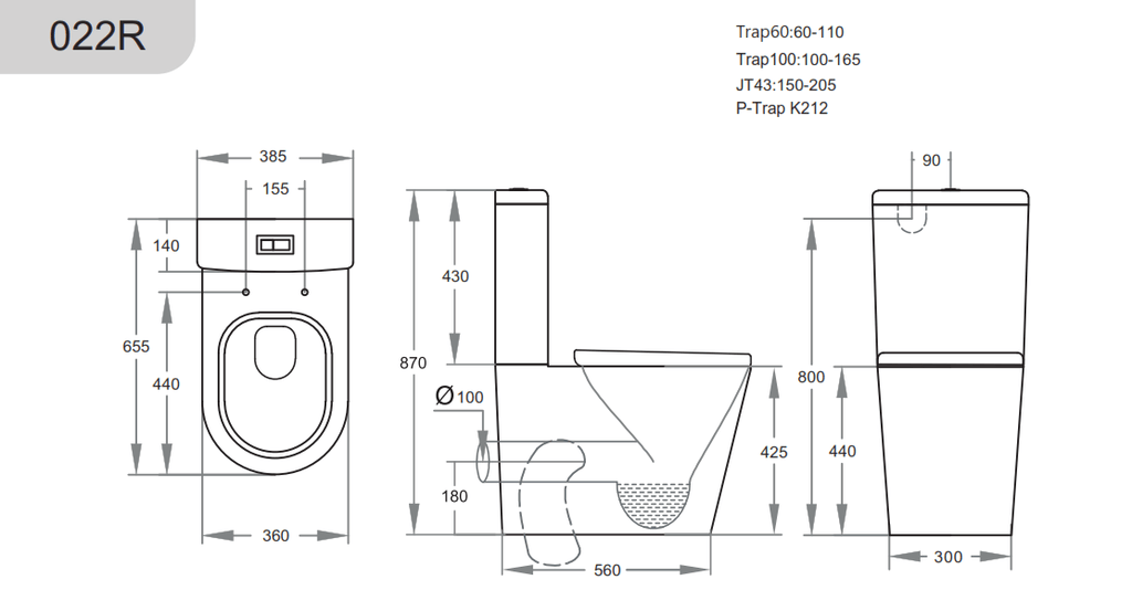 Avis Rimless Toilet Suite | CETO - Hera BathwareMatte White
