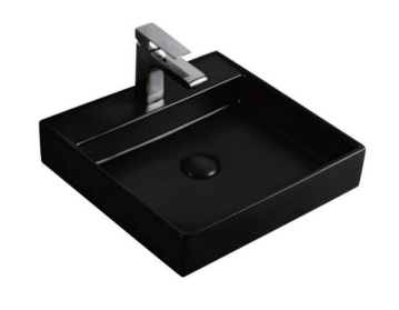 Azura Above Counter 440x440mm Basin with Taphole Matte Finish | Azura - Hera BathwareMatte Black