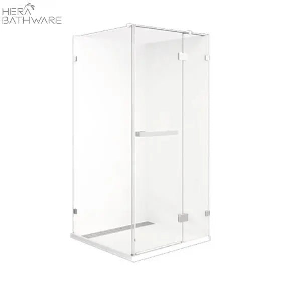 Barossa Pivot 900 Frameless Screen, Chrome – Front Panel Set - Hera Bathware900 Door Panel900 Return Panel