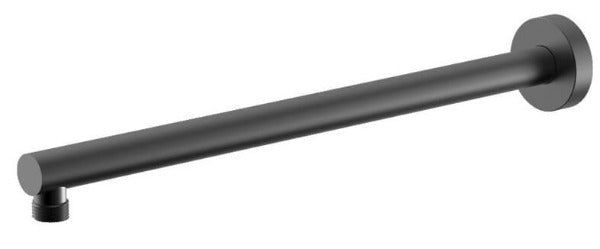 BD Popular Straight Round Wall Shower Arm, Matte Black - Hera Bathware