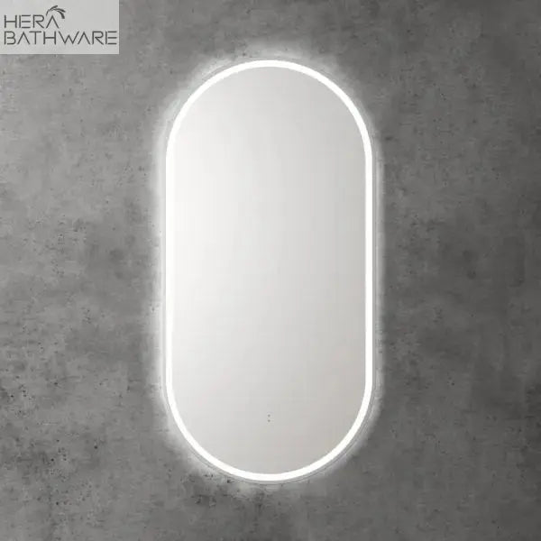 BEAU MONDE Frameless Sensor Oval LED Mirror - Hera BathwareBrushed Nickel