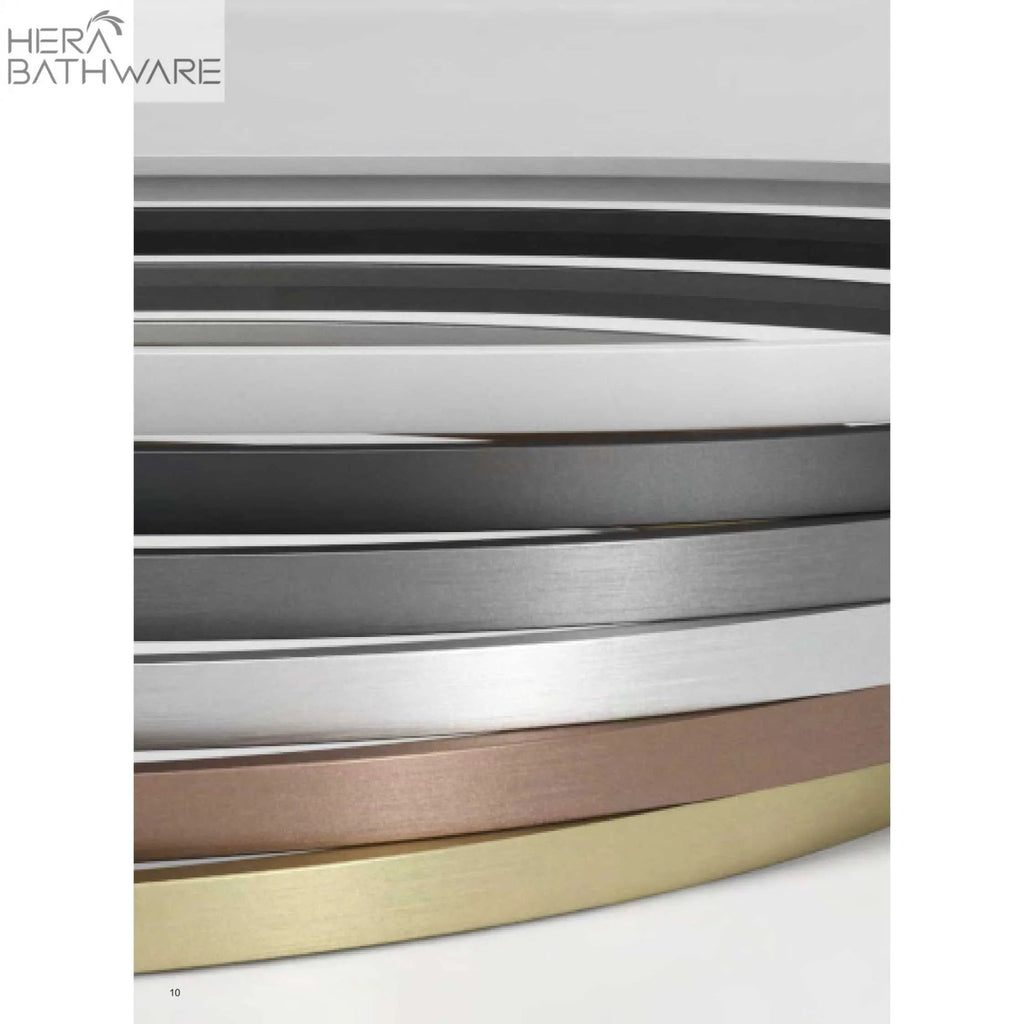 BEAU MONDE Frameless Sensor Oval LED Mirror - Hera BathwareGun Metal