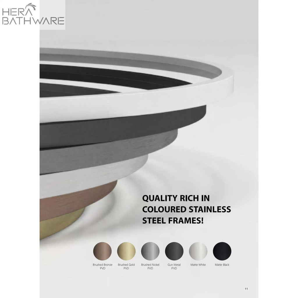 BEAU MONDE Frameless Sensor Oval LED Mirror - Hera BathwareGun Metal