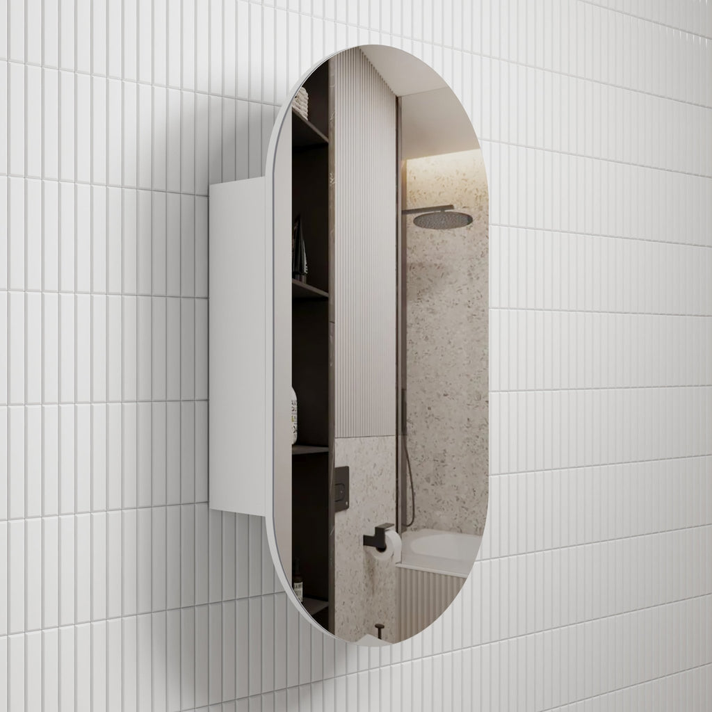 Beau Monde Shaving Cabinet - Hera BathwareMatte White