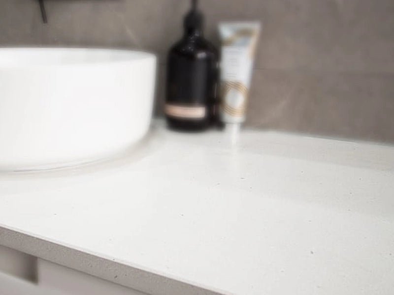 Benchtops - Caesarstone Snow | Fifth Avenue - Hera Bathware600mm