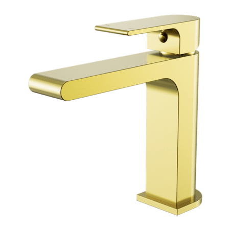 Bianca Basin Mixer Straight Spout - Hera BathwareBrushed Gold
