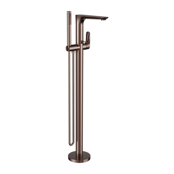Bianca Freestanding Bath Mixer With Hand Shower - Hera BathwareBrushed Bronze