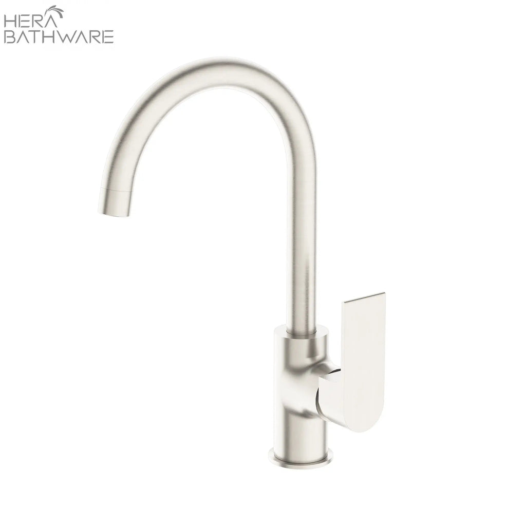 Bianca Kitchen Mixer Gooseneck Spout - Lead Free - Hera BathwareBrushed Nickel