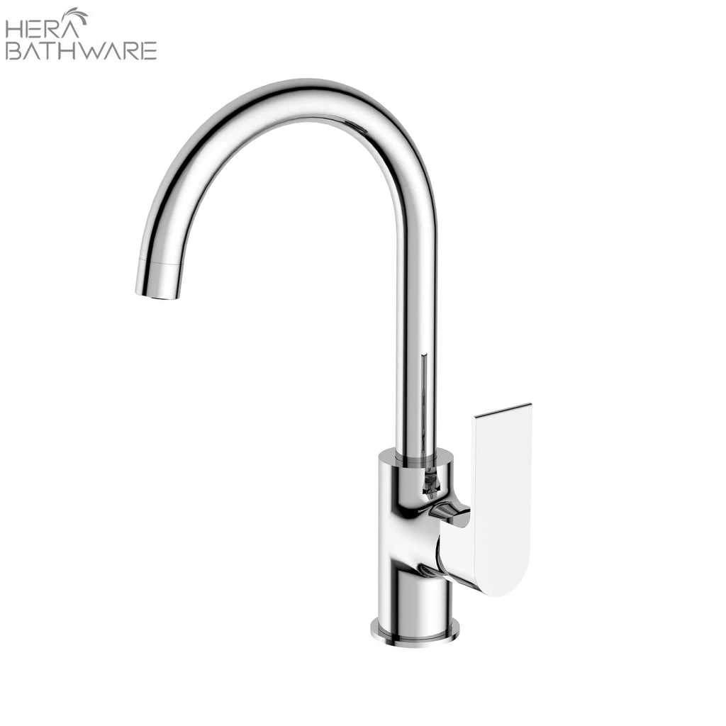 Bianca Kitchen Mixer Gooseneck Spout - Lead Free - Hera BathwareChrome