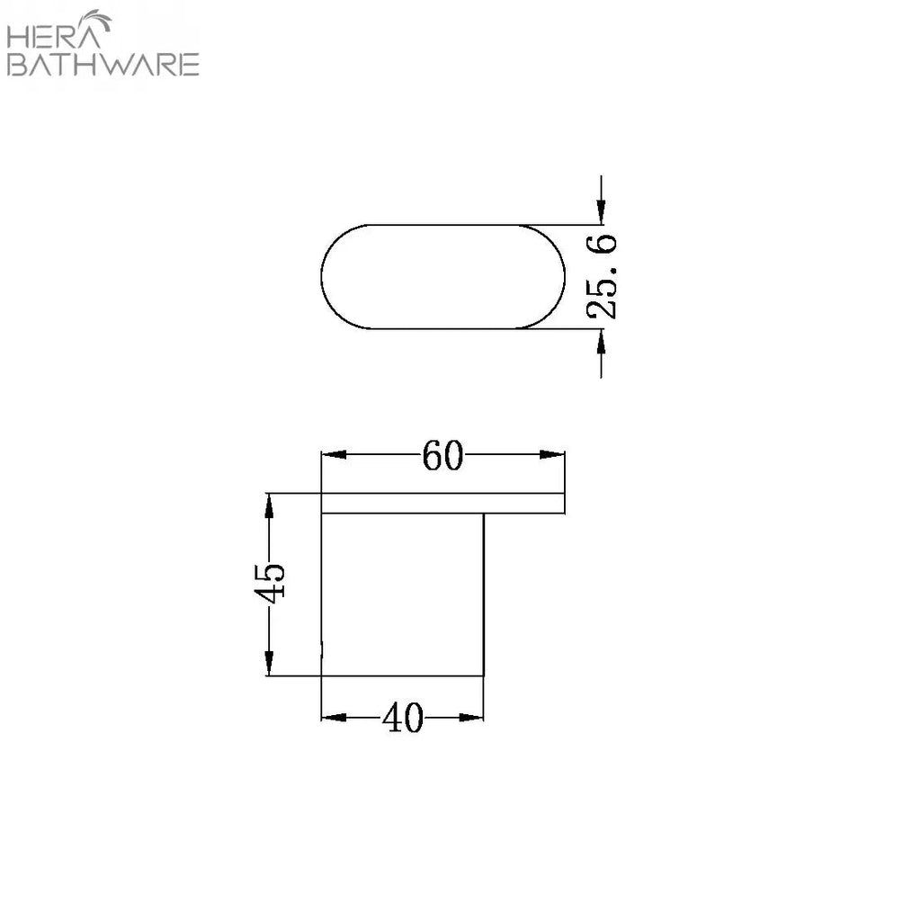BIANCA Robe Hook - Hera BathwareGun Metal