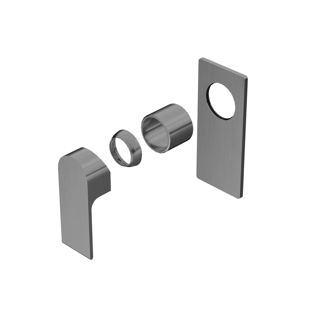 BIANCA Shower Mixer - Trim Kits Only - Hera BathwareGun MetalSquare Plate