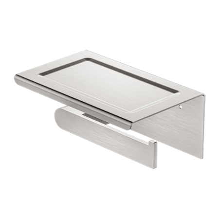 BIANCA Toilet Roll Holder with Phone holder - Hera BathwareBrushed Nickel