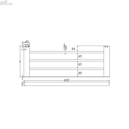 BIANCA Towel Rack - Hera BathwareChrome